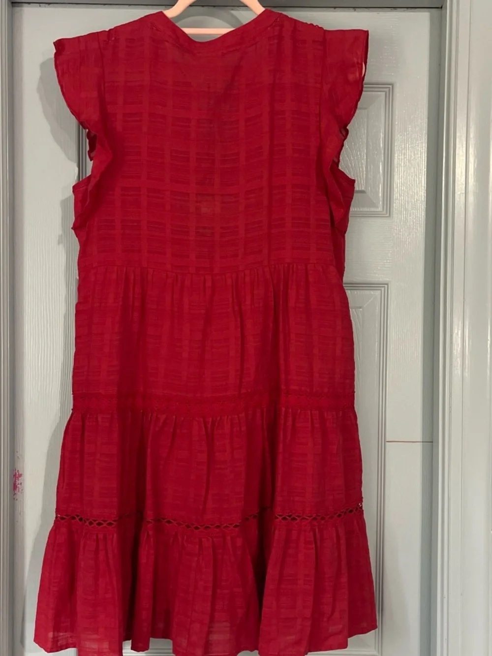 Knox Rose Red Tiered Midi Dress - Picture 3 of 3